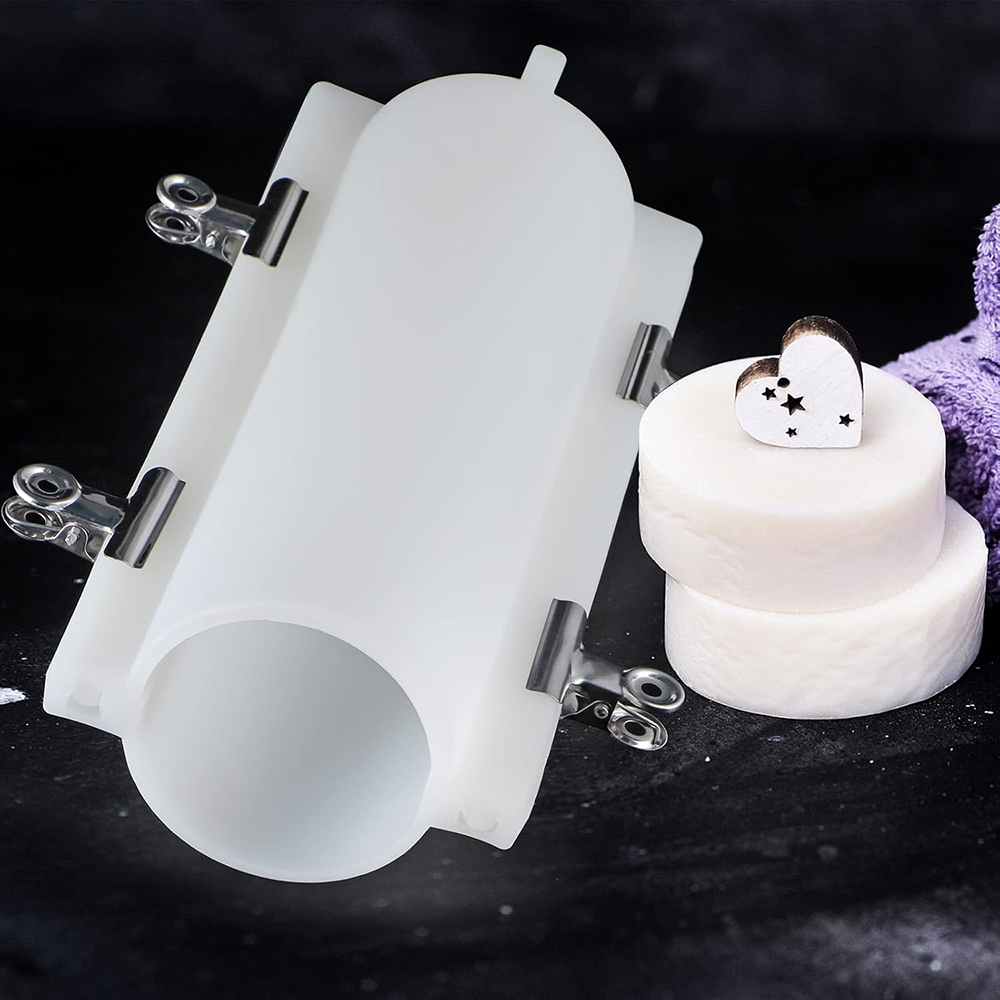 Candle Supplies In Bulk - قالب صابون أسطواني كبير مع مشابك،
