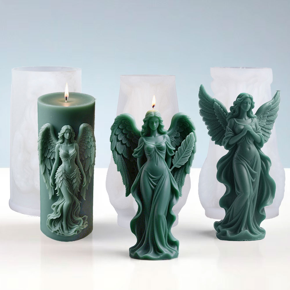 Candle Supplies Shop - أجنحة آلهة المعطرة سيليكون قالب شمع