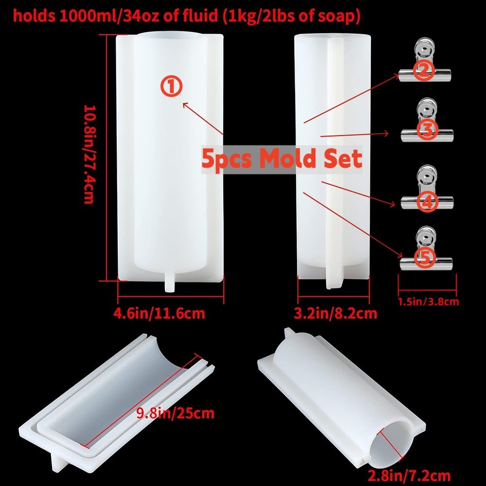قالب صابون أسطواني كبير مع مشا - مراجعة Candle Supplies In Bulk وسعره