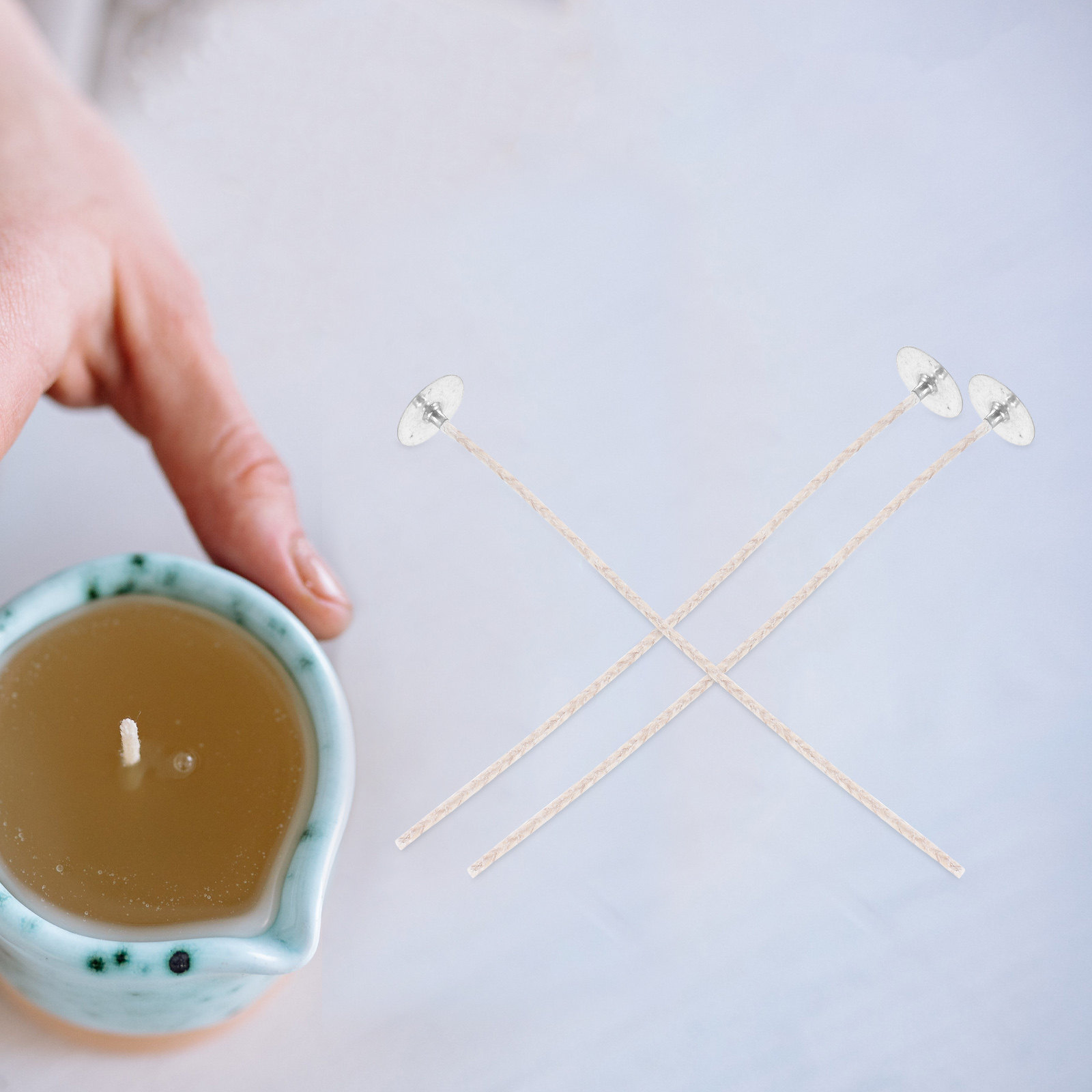 10 قطع فتائل قطنية لمستلزمات ص - مراجعة Candle Supplies Beeswax وسعره