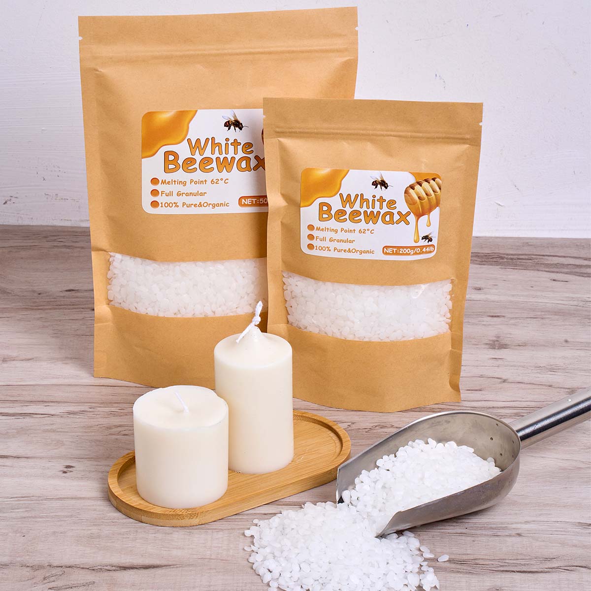500 جرام شمع العسل الأبيض لتقو - مراجعة Candle Supplies Beeswax وسعره