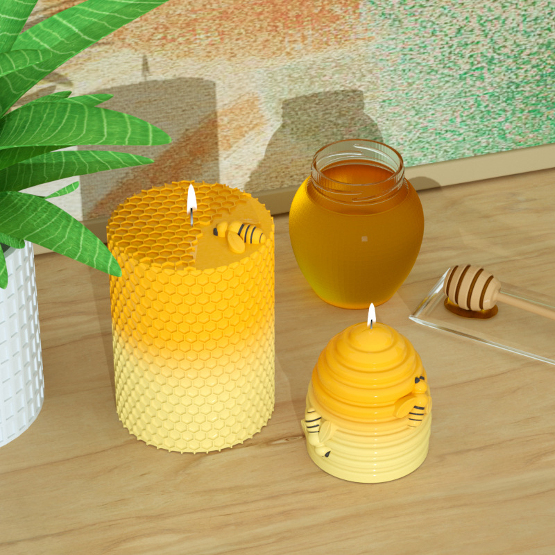 قالب شمع سيليكون للنحل ثلاثي ا - مراجعة Candle Supplies Beeswax وسعره