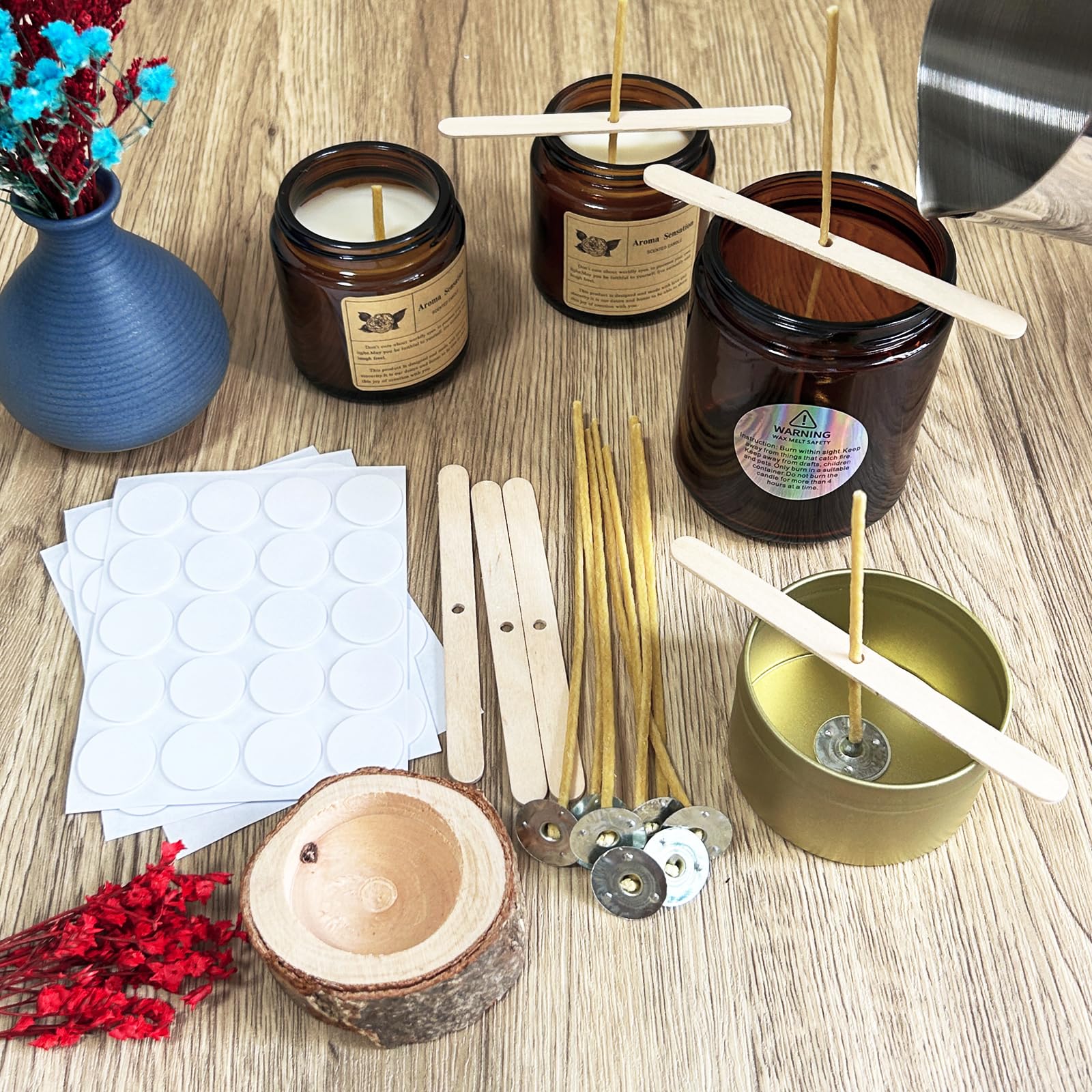 100 قطعة شمع العسل شمعة الفتائ - مراجعة Candle Supplies Beeswax وسعره